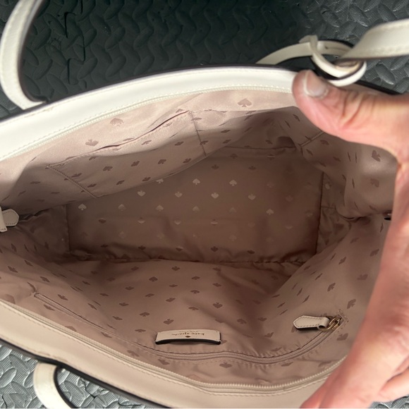 Kate Spade Light Beige Tote with Flower Charm - Picture 4 of 7